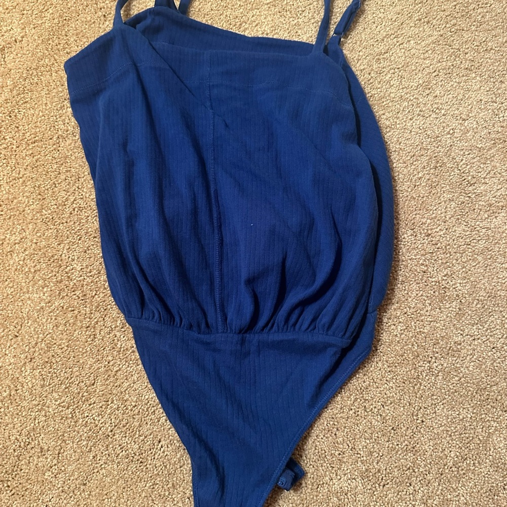 Free People Navy Blue Bodysuit